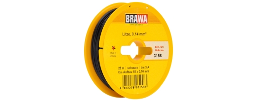 BRAWA 3158 - Schaltlitze 0,14mm² 25m sw