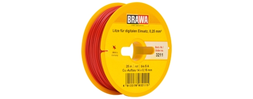 BRAWA 3211 - Einzelader 0,25mm² 25m rt