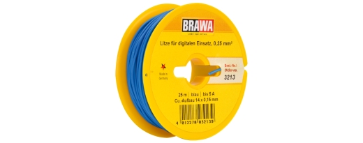 BRAWA 3213 - núcleo único 0,25 mm² 25 m bl