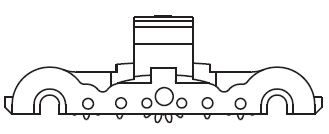 PIKO ET40290-32 - Gearbox housing with ZR, front, EW with Panto