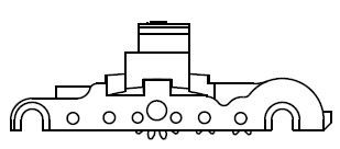 PIKO ET40290-33 - Gearbox housing with ZR, middle, EW with Panto