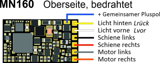 ZIMO MN160 MN-Lok-decoder - draden