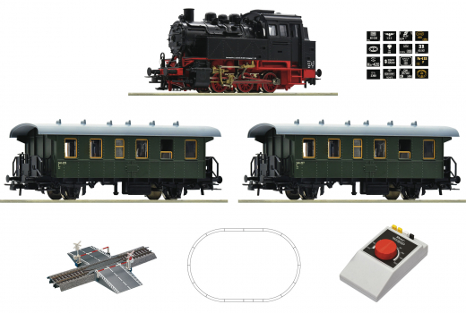 Roco 5100001 - Analog Start Set: Dampflokomotive BR 80 mit Personenzug