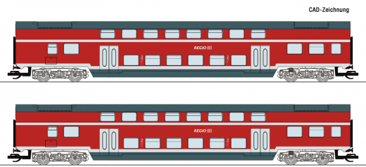 Roco 6280009 - 2 pcs. Set 2: Double-decker car, DB AG