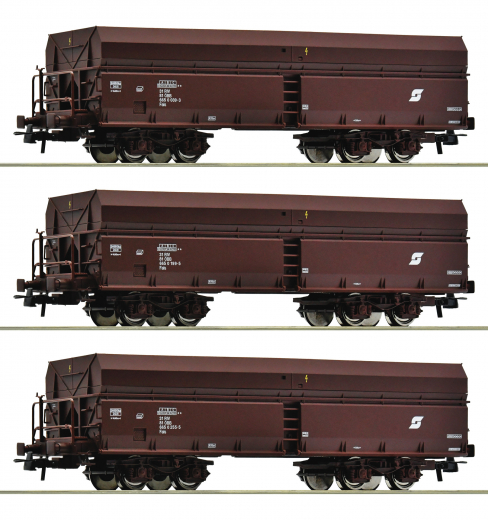 Roco 6600071 - 3-piece set: Self-unloading wagon, ÖBB