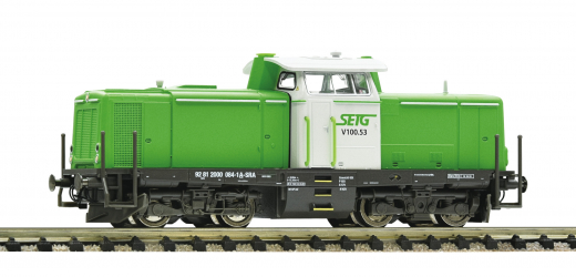 Fleischmann 721283 - Locomotora diésel V100, sonido DCC verde/blanco