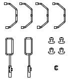 PIKO ET95330-172 - Handlauf, Seilanker, Rangiergriff, Handgriff