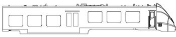 PIKO ET47243-06 - Housing EW without panto. (with window + headlight)