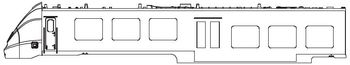 PIKO ET47245-08 - Housing EW with panto. (with window + headlight)