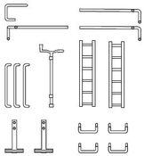 PIKO ET54000-202 - 3x alloggiamento asta manuale / manovella freno / scale