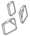 PIKO ET96374-134 - Front window (3 pcs. incl. no.)