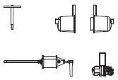 PIKO ET38122D-82 - Levier de frein à main / réservoir dair / cylindre de frein / valve de commande