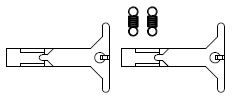 PIKO ET53000-157 - 2x Kupplungsdeichsel + 2x Zugfeder