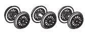 PIKO ET51644-128 - Wheel set (3 pcs.) DC