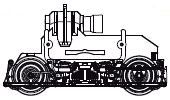 PIKO ET52600-134 - Gearbox with bogie 1 - DC (spring package)