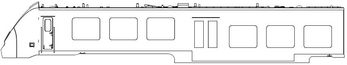 PIKO ET71407-08 - Housing EW without panto. (with window + headlight)