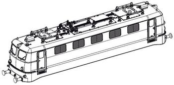 PIKO ET51531-102 - Housing, complete (without pantograph)