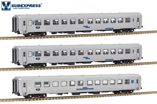 SUDEXPRESS S0819 - 3tlg. Personenwagenset Inter-Regional 90s der CP