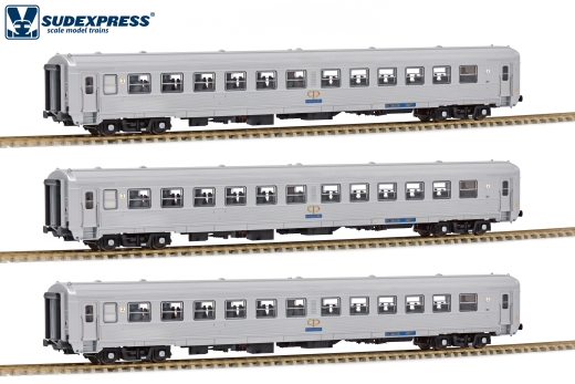 SUDEXPRESS S0619 - 3tlg. Personenwagenset Tranvia 70 s der CP