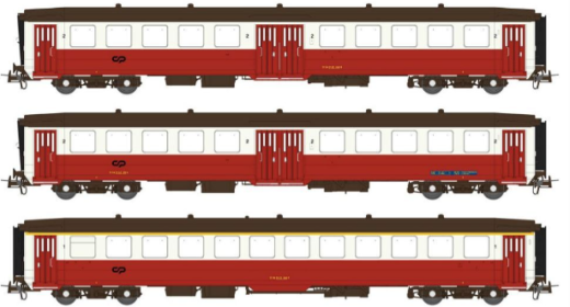 SUDEXPRESS S1104 - Set of 3 carriages (2 salon class + 2 salon class + 1 salon class)