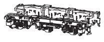 PIKO ET52708-38 - Bogie with attachments, front