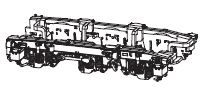 PIKO ET52705-39 - Bogie with attachments, rear AC