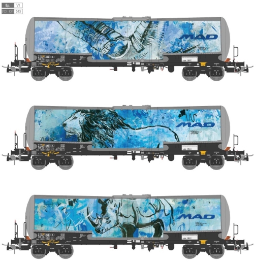 SUDEXPRESS S783904 - 3-tlg Set Kesselwagen der M.A.D Logistic GmbH - Falke, Löwe, Nashorn