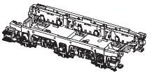 PIKO ET51770-85 - Bogie avec petites pièces, gauche