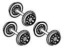 PIKO ET51781-73 - Leading wheel set (3 pcs.) AC