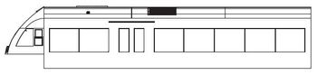 PIKO ET40220-01 - Gehäuse, Endwagen B, m. Fenster