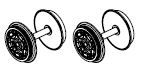 PIKO ET51881-73 - Wheel set with traction tires AC