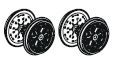 PIKO ET51860-65 - Wheel set (hollow spoke - 2 pcs.) DC