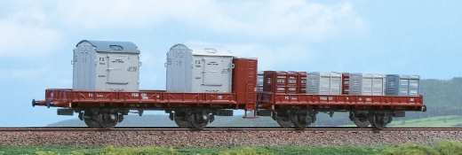 ACME AC45123 - Coffret de 2 wagons plats type P chargés, FS