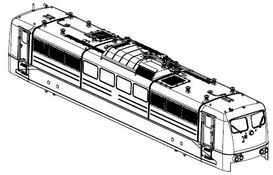 PIKO ET71280-09 - Gehäuse komplett (ohne Stromabnehmer)