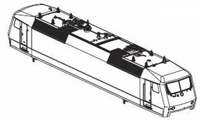 PIKO ET51320-05 - Boîtier complet. (sans collecteur de courant)