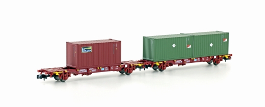 MF Train MF33373 - Set van 2 containerwagens Lgnss NMBS/IFB, tijdperk vijf