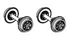 PIKO ET52781-65 - Wheel set with gear (2 pcs.) AC