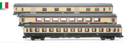 Pirata LC6161 - Set of 3 B passenger cars FS Ep.IV Bandiera IC Benetto Groce