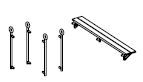 PIKO ET50600-86 - Main courante de porte (4 pcs.), marchepied