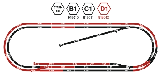 Fleischmann 919012 - Jeu de rails D1