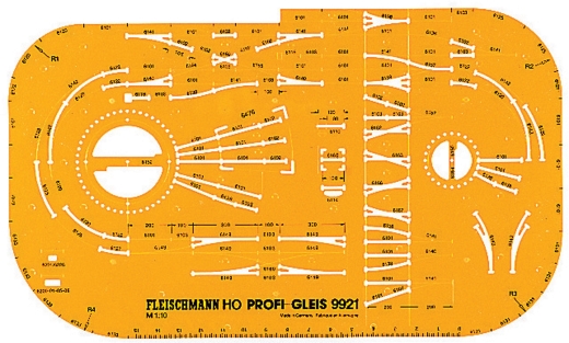 Fleischmann 9921 - plantilla de plano de vía profesional