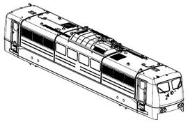 PIKO ET51900-12 - Housing, complete (without pantograph)