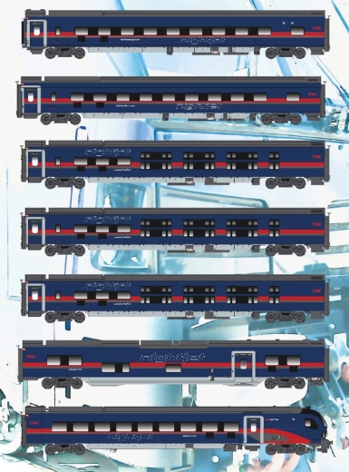 LSModels MW2403AC - Set of 7 night train carriages DANI ÖBB Nightjet, Ep.VI, with IB, AC