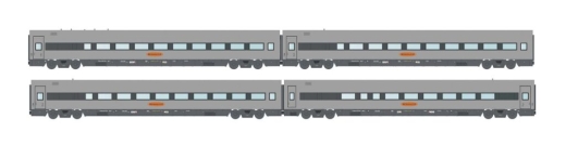 LSModels MW2405AC - Set of 4 passenger cars Metropolitan, Ep.V, Set 2, AC