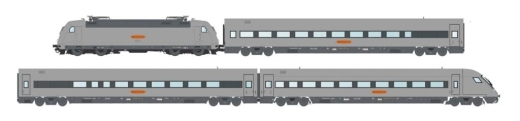 LSModels MW2404DCS - Passagierstrein, 4 stuks. met BR 101 Metropolitan, aflevering V, DC Sound