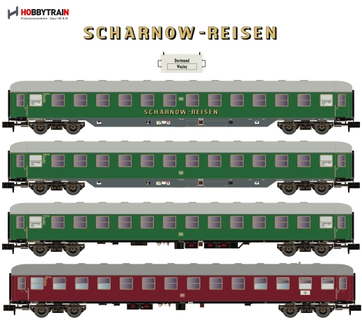 Hobbytrain H22203 - 4 pz. SCHARNOW Set 2 DB Ep.IIIb 2x Bcm54/Bcm53/WRtüm 51-60