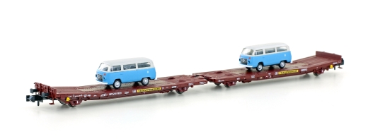 Hobbytrain H23781 - Doppelflachwagen TWA 800A Laadks Transwaggon DR, Ep.IV