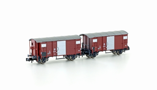 Hobbytrain H24201 - Coffret de 2 wagons couverts K2 CFF, Ep.III