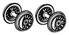 PIKO ET51540-67 - Wheel set with gear (2 pcs.) DC