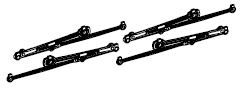 PIKO ET51547-71 - Drive rods 4pcs.